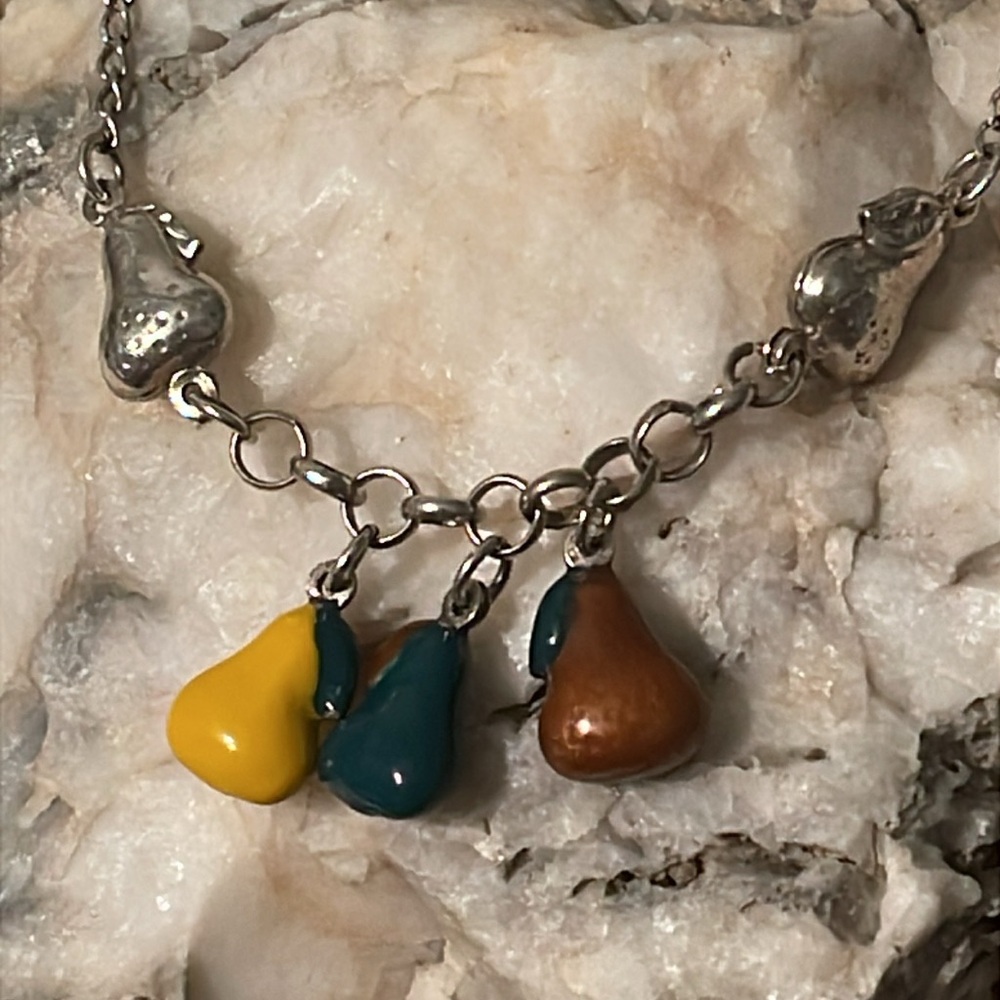 Sterling Silver Pear Bracelet